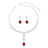 2026 Fashion Versatile Temperament Clavicle Chain Light Luxury Premium Neck Chain Water Drop Pendant Fringed Earrings Necklace Set