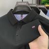 Men's 2024 Summer American Style Embroidered Golf Polo Shirt - Minimalist Short-Sleeved Collared T-Shirt