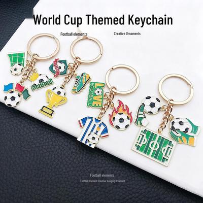 Emaille Tropfende Weltcup-Trophäe Schlüsselanhänger – Champion Fan Souvenir