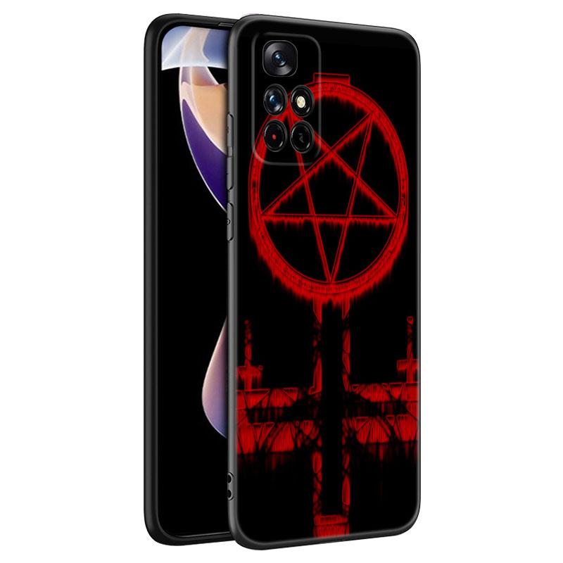 Pentagram 666 Demonic Satanic Black Silicone Phone Case For Xiaomi Redmi Note 10 11 11S 12 13 4G 8 9 11T Pro 5G + 8T 9S 10S 12S