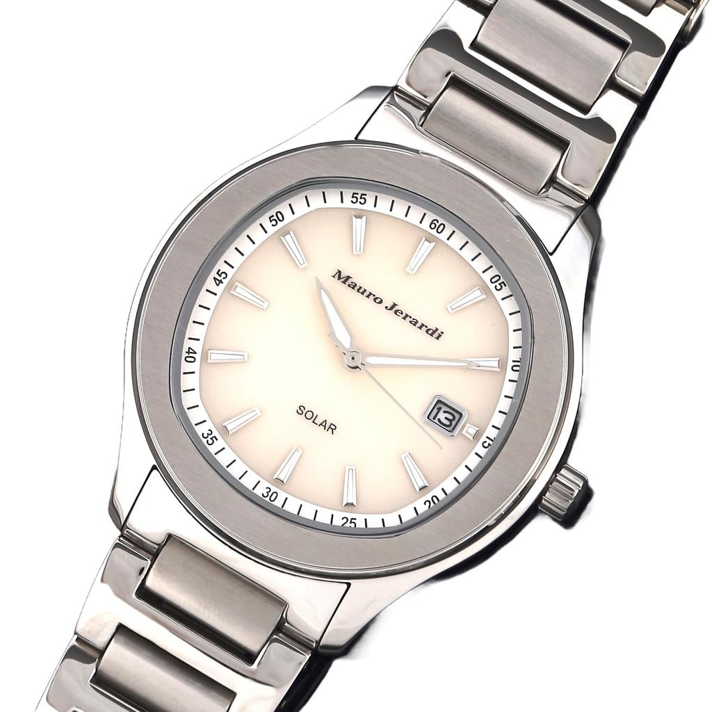 Mauro Geraldi Solar All Stainless 3 ATM Water Men's Watch, Steel, Resistant, MJ053-3