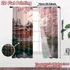 2pcs, 2D FLAT PRINTING Curtains (Without Rod) CherryTemple Popular Creative Curtains Fabric Curtains Thermal Insulation, and