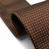 [S&W SHLAX&WING] Men's Brown Copper Formal Tie with White Dots, Extra Long Tie