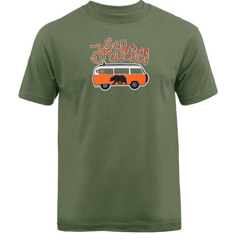 The Golden State California Republic San Francisco Cali Bear Bus T-shirt Unisex T-Shirt XL