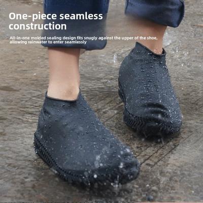 Waterproof Shoe Covers, Anti-slip Rain Shoe Covers, Thickened Latex Wear-resistant Outdoor Rainproof Silicone Rain Shoe Covers
