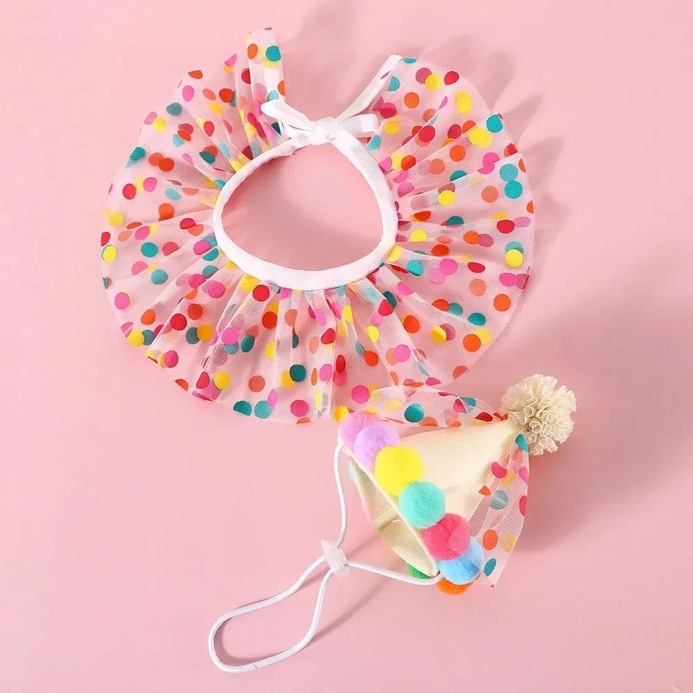 

Набор банданы и шляпы на день рождения для собаки-девочки, принцесса, щенок, котенок, украшения на день рождения для кошек, маленьких собак, подарок на день рождения, товары для вечеринки для питомцев