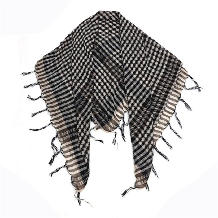 Stilvolles Unisex Arabisches Kopftuch in der Größe 100x100cm Vielseitiges Nackentuch Sonnenschutz-Accessoire mit Quasten
