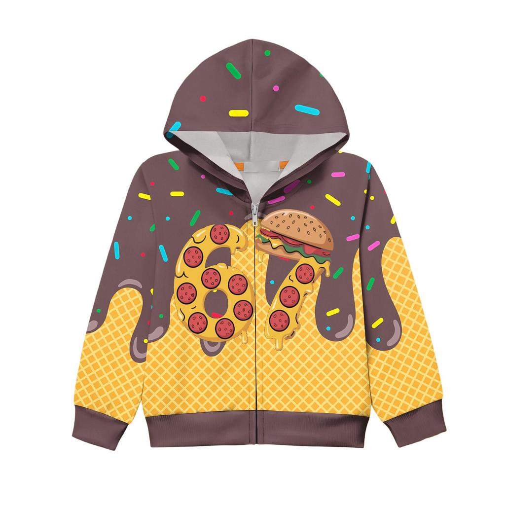 Kinder Langarm Locker Bedruckte Reißverschlussjacke