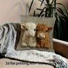 Față de pernă cu fermoar cu imprimeu față-verso Alpaca Friends Modern Vintage