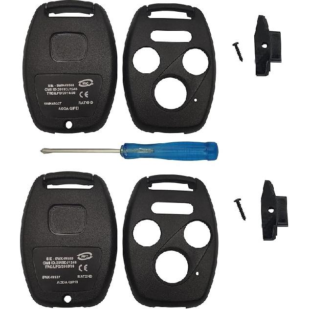 Replacement for 3+1 Buttons Keyless Entry Remote Honda Key Fob Case Fit for Honda 2008-2012 Accord 2006-2013 Civic EX 2009-2015 Pilot Fit for Honda