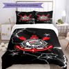 Sport Club Football Crest Printed Pattern Duvet Cover Set – includes 1 duvet cover and 2 matching pillowcases Bedroom decor Christmas gifts