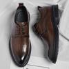 Fashion Classic Brand Interview Business Work Shoes Retro Brown Men's Leather Casual Shoes High Quality Sole Men's Oxford Shoes