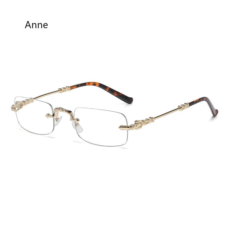 Ultra Light Frameless Photochromic Myopia Glasses Blue Light Blocking Eye Protection Near Sight Glasses Color Changing Eyewear