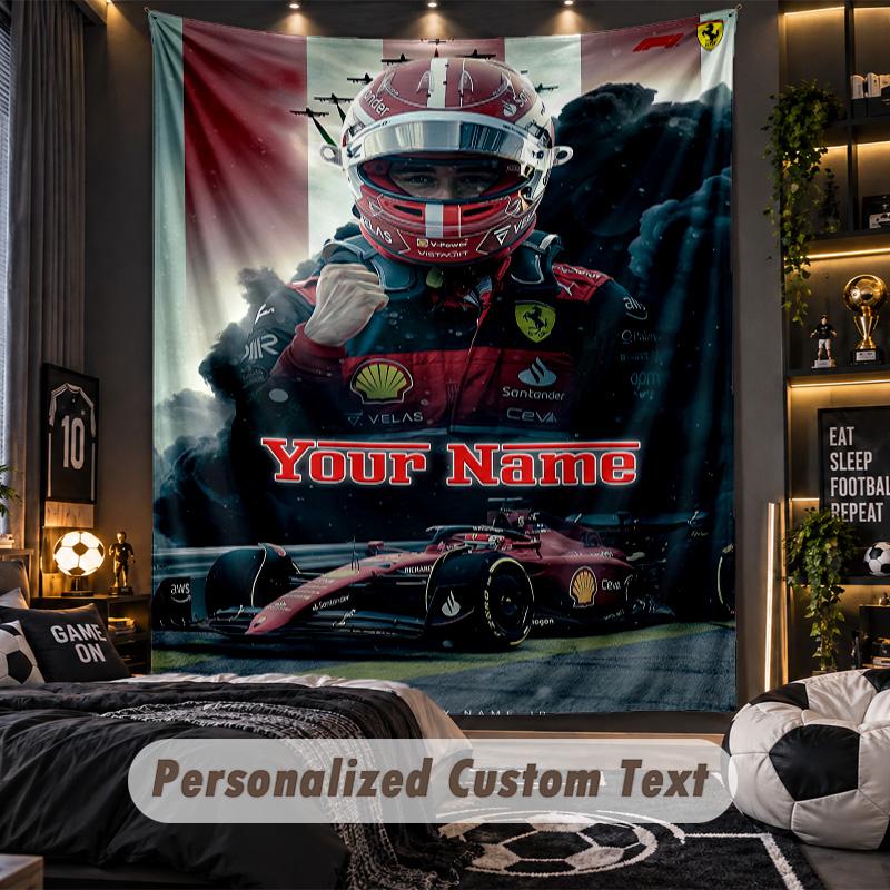 TapestryCharles Leclerc Custom Name Text Personalized Wall Hanging Tapestry Home Wall Decor