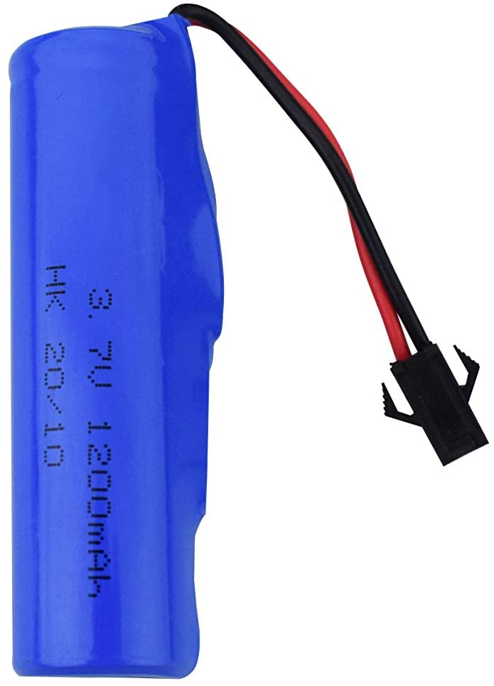 LiPo baterie 1S 3,7V 1200mAh pro RC terénní auta a nákladní auta | Konektor SM | Dlouhá výdrž | Modrá