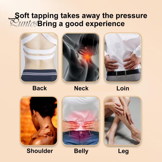 Lymphatic Drainage Hammer for Body Self-Massage Tool with Natural Mugwort Cassia Ginger Portable Massage Stick for Muscle Relief Cellulite
