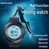 Herren-Outdoor-Smartwatch mit Funktionen für Freediving, Höhe, Barometer, Kompass und Thermometer