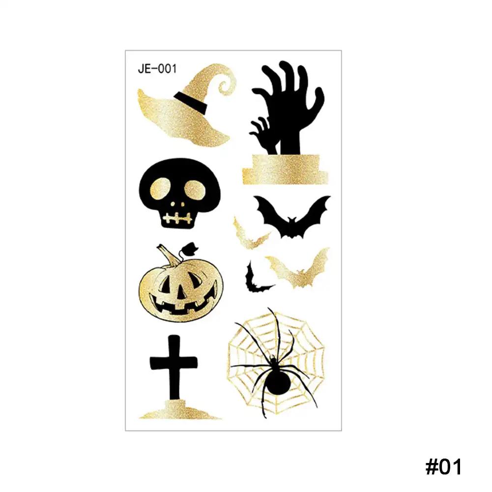 Shoulder Thorn Tattoo Sticker Halloween Cosplay Punk Fake Tattoo for Woman Man Clavicle Tatuajes Temporales Faux Tatouage Femme