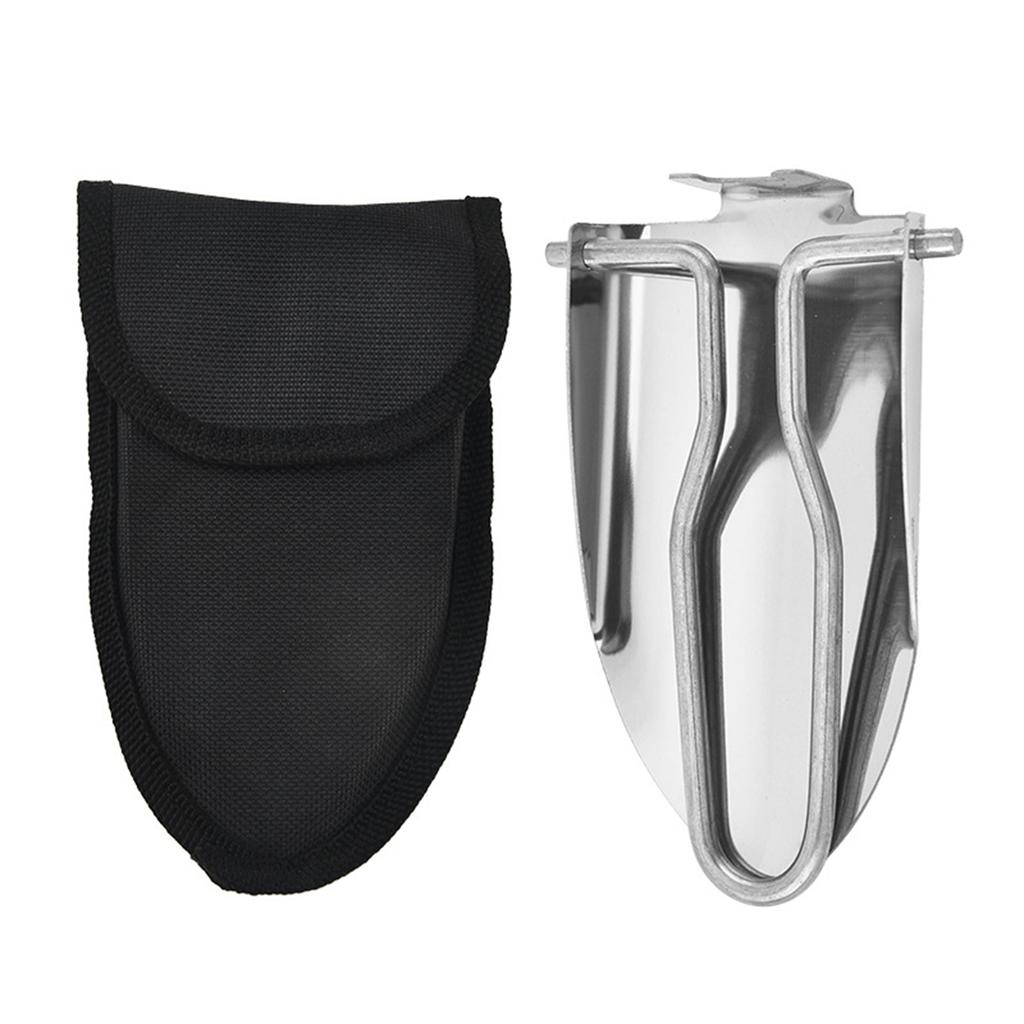 Stainless Steel Folding Gardening Shovel Multi-Purpose Mini Gardening Potting Tools Shovel for Backpack Gardening And Potting