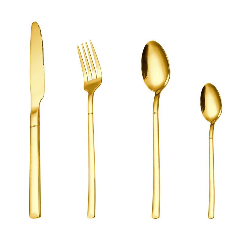 Knight Stainless Steel Tableware Knife and Fork Set 24-piece Set Western Food Knife, Fork and Spoon Gift Box Set