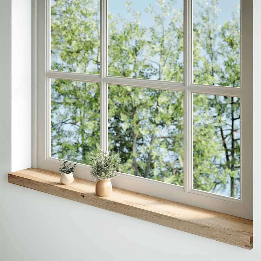 Vidaxl Window Sills 2 Pcs, Raw, 110X15X2 Cm, Solid Oak Wood