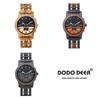 Wood Watch Multifunctional Luminous Calendar Chronograph 3-sub Dials Wooden Quartz Wristwatch Gift
