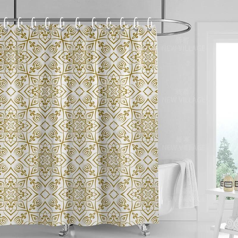 Dekoracja domu zasłony prysznicowe łazienka wodoodporna zasłona materiał Pokój dzienny Nowoczesny Nordycki Nowoczesny prosty wzór geometryczny
