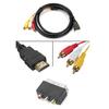 2Pcs/Set RCA Cable HDMI-compatible Male to 3RCA PVC 3 RCA to SCART Adapter for TV