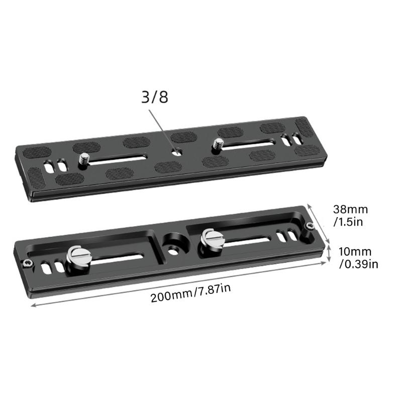 Quick Release Clamp Plate DSLR Camera Plate Tripod Monopod Mount 1/4inch Screw Adapter 200mm For Camera Accessories