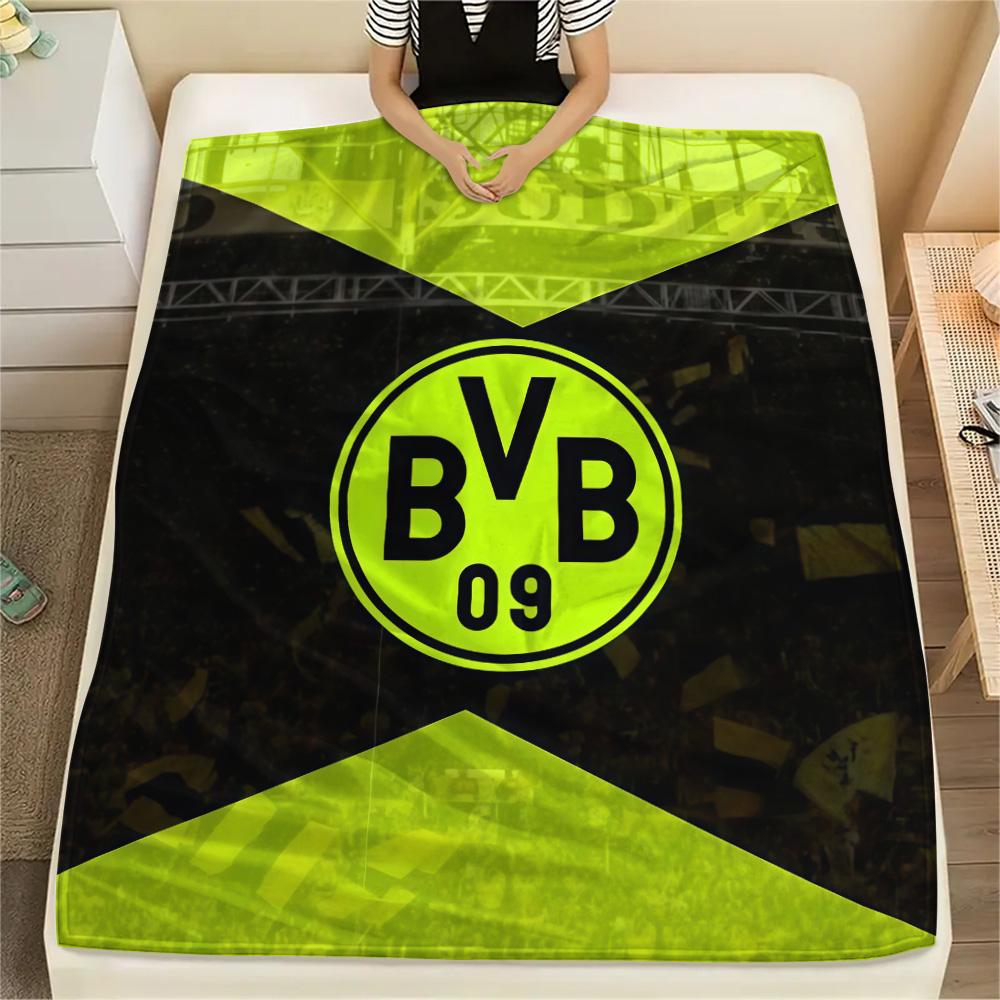 Borussia Dortmund Flannel Blanket, High quality Comfortable for All Seasons, Home Decor, Warmth and Comfort