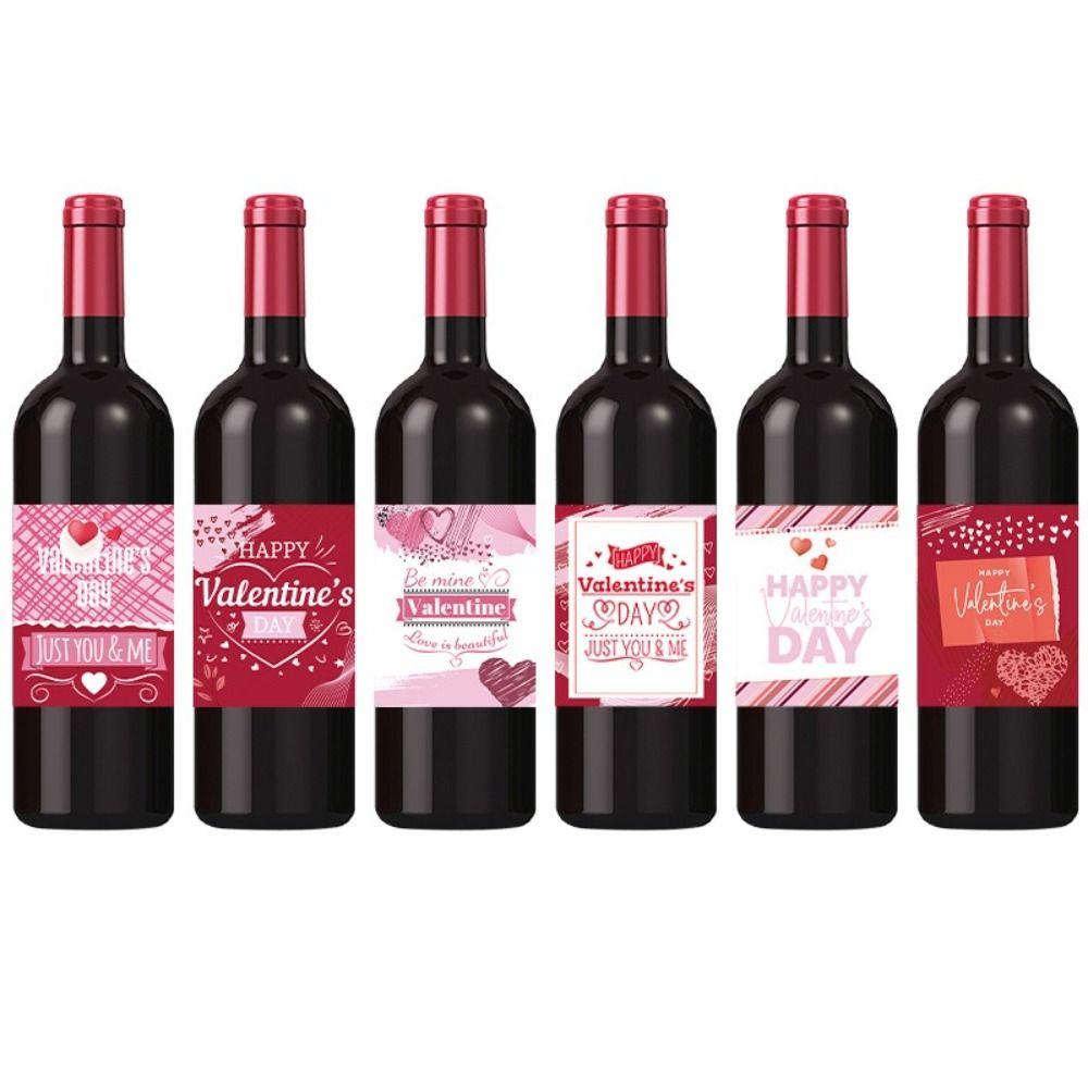 36PCS/SET American Style Wine Bottle Stickers Square Bottle Gift Wrapping Tag Dating Decorations