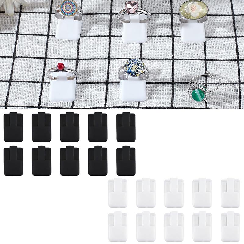 30Pcs Acrylic Rings Display Stand Jewelry Display Stand, Plastic Storage Stands Wedding Ring Display Stand Ring Organizer Showca
