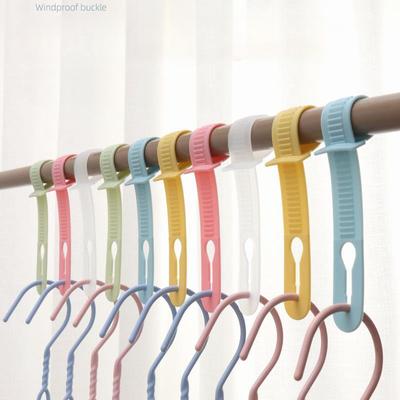 5/10PCS Windproof  Drying Fixed Non-slip Rod Adjusting Hanger Connecting Hook Drying Clothes