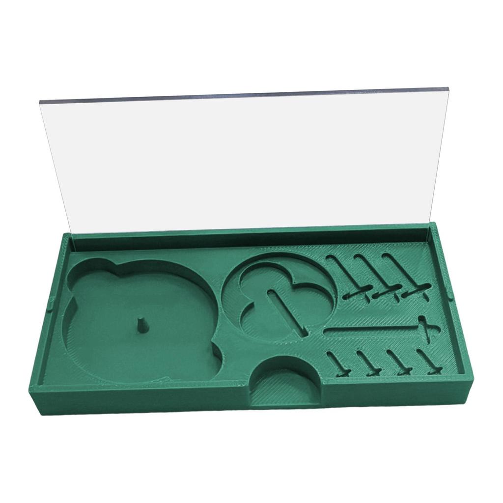 Storage Box for Watch Parts with Transparent Lid, Tray Dials, Storing Watchmaker's