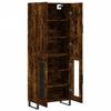 Highboard in Smoked Oak Finish 69.5 x 34 x 180 cm Engineered Wood