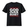 God Over Money T Shirt Vintage Washed Graphic Fashion Streetwear Designer Clothes Versatile Unisex Top For Everyday Wear