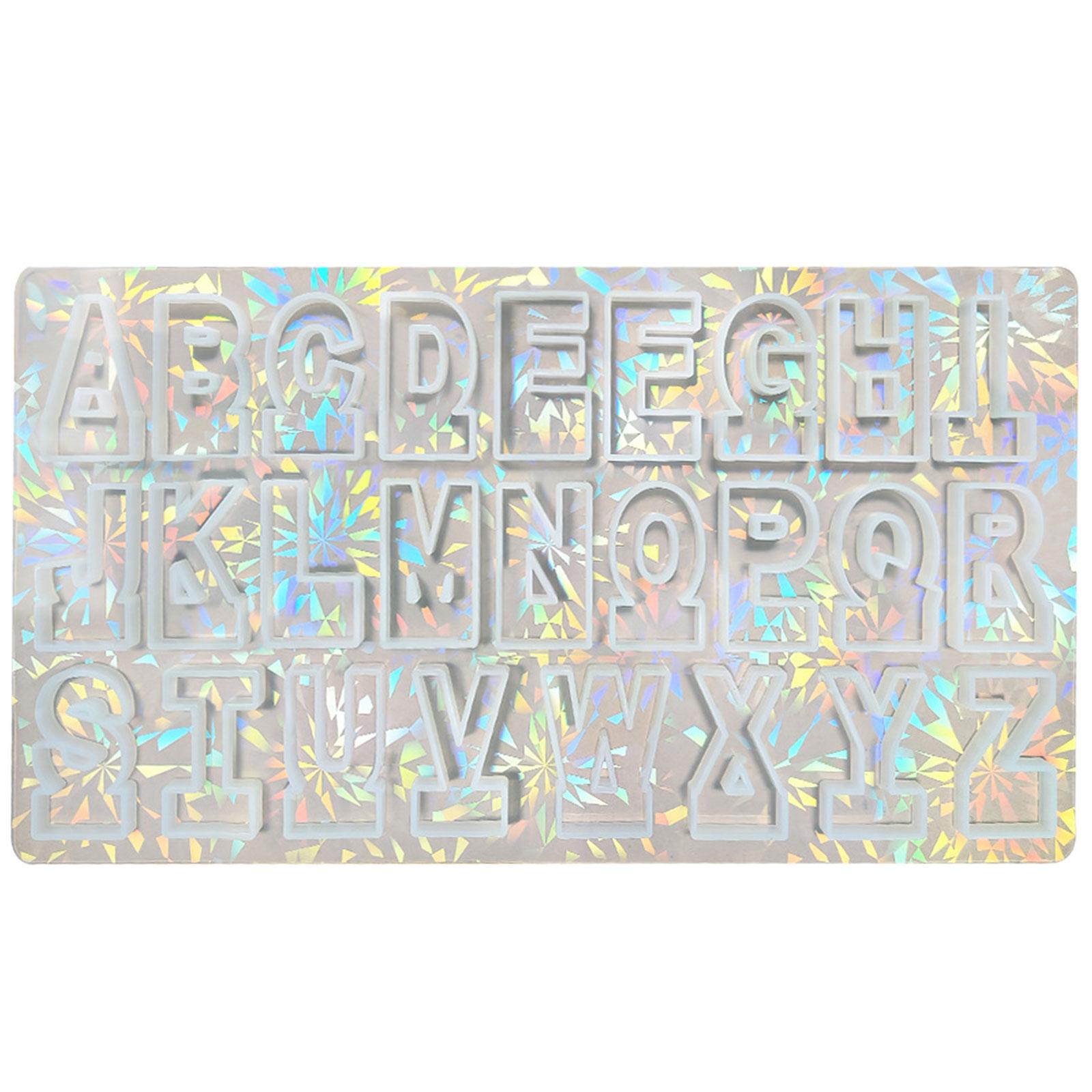 

Silicone Alphabets Resin Casting Molds Ste Reusable Letter Mold Set for Jewelry Making Keychains Pendants Crafts прозрачный