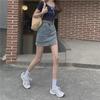 Korean Chic High Waist Denim A-Line Skirt - Women's Summer Retro Style