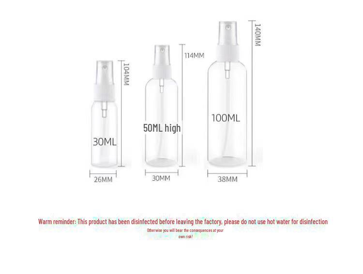 

Прозрачный мелкодисперсный распылитель для духов или тонера - портативный, прессованный пластик 30ml cap and bottle bulk