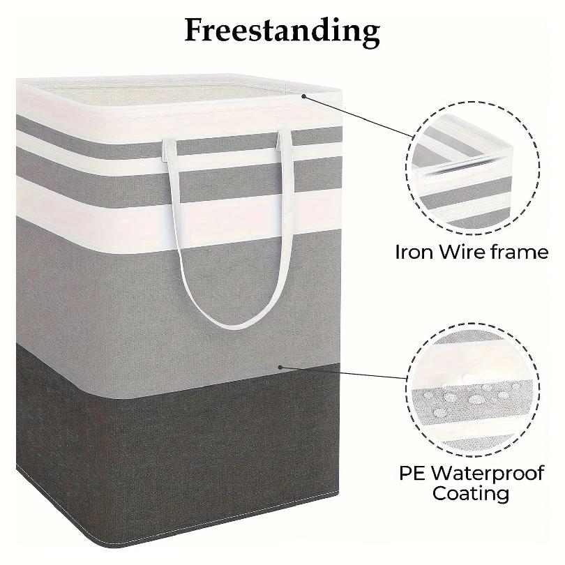 75L Laundry Baskets Large Capacity Dirty Clothes Hamper With Handles Durable Bathroom Clothes Storage Basket For Home Dorm Hotel