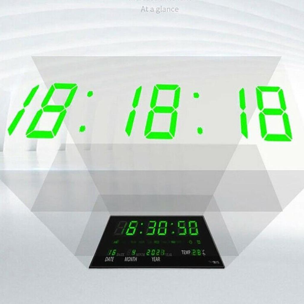 Dagu Large Screen Digital Wall Clock LED Display Desk Time Temperature Calendar Date