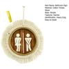 Cotton Thread Wooden Bathroom Sign Rustic Restroom Door Men Women Hanging Sign Restaurant Office