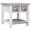 Side Table Gray 40 x 40 x 40 cm Paulownia Wood