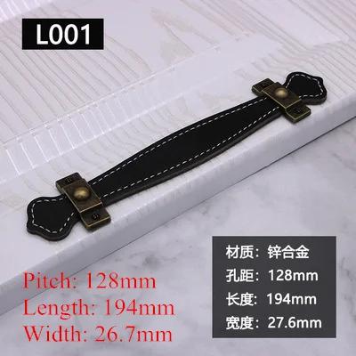 Leather furniture Knobs Soft Leather Handle And Knobs Furniture Cabinet Drawer Chest Suitcase Trunk Box Case Handle With Screws