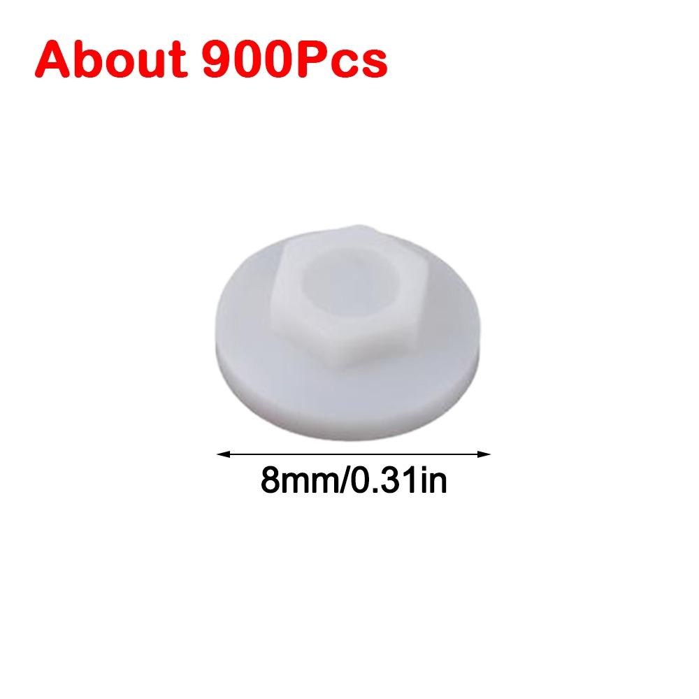 

Waterproof Screw Cover Plastic Drill Tail Screw Cover for M4.8 M5.2 M5.5 Self Drilling Screw White 8mm