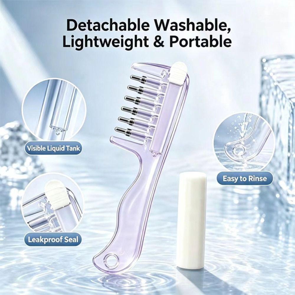 Anti-Frizz Mini Portable Head Applicator Massage Guide Liquid Comb Barber Shop Salon