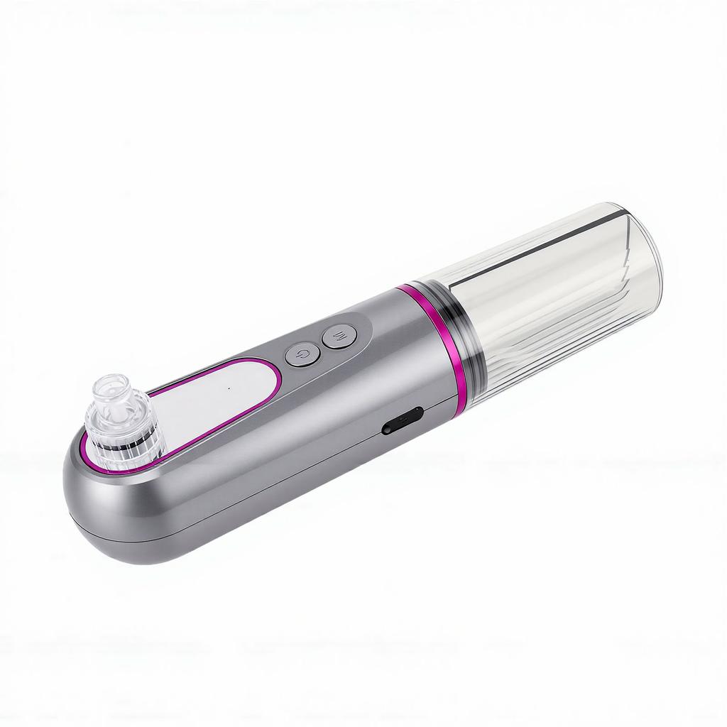 Vacuum Blackhead Remover Facial Cleansing Adjustable Suction Moisturizing Electric Blackhead Extractor Grey