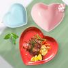 Modern Painted Love Heart Ceramic Plate Breakfast Bread Plate Fruit Cake Bowl Porcelain Cutlery Dinner Cooking Bowl Kitchenware