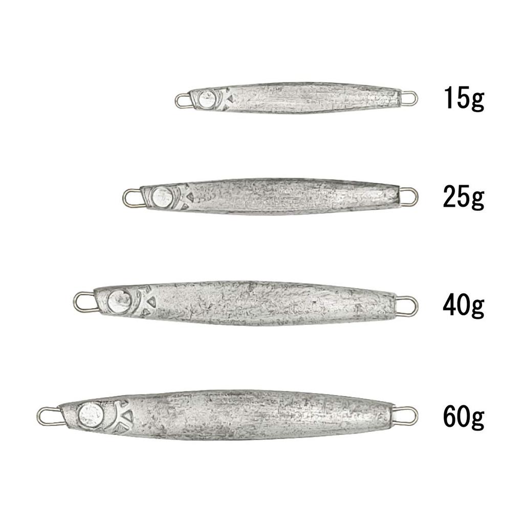 Olerud Fishing Tackle DIY Series Unpainted Metal Jig F (60g Pack of 10) qm100005d10