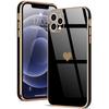 Protective Case - PROSHOP - iPhone 12 Pro Max - Flexible - Black - Cute Love Heart Pattern
